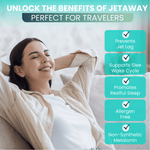 JetAway | Travel Essential for Jet Lag Relief | Supports Sleep-Wake Cycle, Non-Synthetic, All-Natural Melatonin 10mg - 60 Capsules