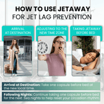 JetAway | Travel Essential for Jet Lag Relief | Supports Sleep-Wake Cycle, Non-Synthetic, All-Natural Melatonin 10mg - 60 Capsules