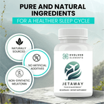 JetAway | Travel Essential for Jet Lag Relief | Supports Sleep-Wake Cycle, Non-Synthetic, All-Natural Melatonin 10mg - 60 Capsules